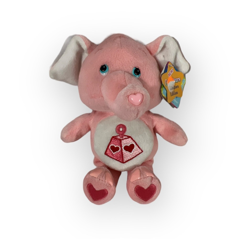 Care Bear Cousins PINK LOTSA HEART ELEPHANT 8" Plush Stuffed Animal Toy 2003 B3